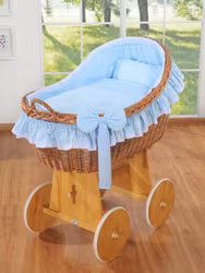 Babykorg, Moseskorg Aurelia, Blå & Brun