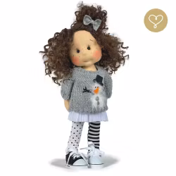 Stor handgjord docka 38 cm Nadia