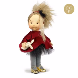 Lulu Dolls, sammetsklänning med pannband, röd