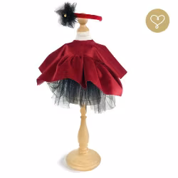 Lulu Dolls, sammetsklänning med pannband, röd