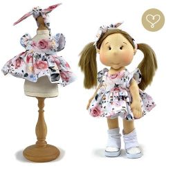 Lullu Dolls, klänning med blommor och pannband