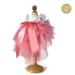 Lullu Dolls, klänning med rosett, rosa
