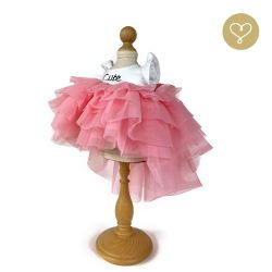 Lullu Dolls, klänning med rosett, rosa
