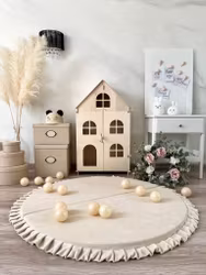Monio lekmatta med volang velvet cream