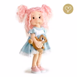 Stor handgjord docka 38 cm Rosa
