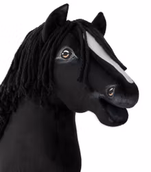Realistic Super Hobby Horse Premium - Black & White