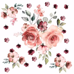Väggklistermärke blommor