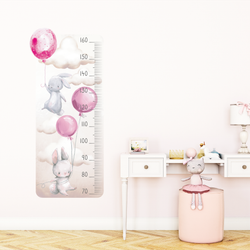 Väggklistermärke höjdmätning ballonger