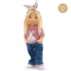 Stor handgjord docka 38 cm Leila