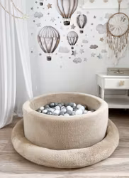 Bollhav Monio plysch beige 200 bollar
