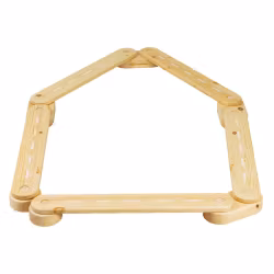 Sensorisk väg i trä Meow, 5 element, natur