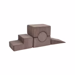 Meow, lekplats, Aesthetic Shape, 5 byggklossar, brun