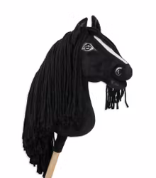 Realistic Super Hobby Horse Premium - Frieserhäst Black & White