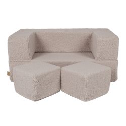Meow barnsoffa möbelset bearly cream