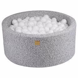 Meow bollhav med bollar boucle grå melange