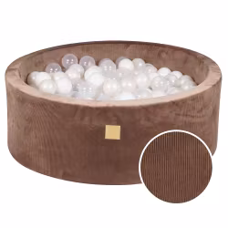 Meow bollhav med 200 bollar corduroy brun