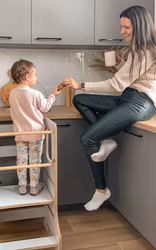 Babywood Kitchen Helper Slim Double grå