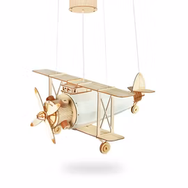 Taklampa i trä flygplan