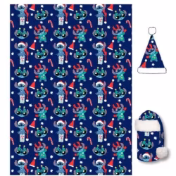 Disney Lilo and Stitch flanellfilt och mössa 110x140 cm
