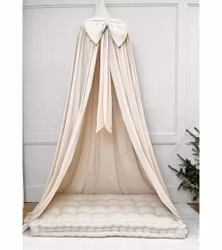 Sänghimmel med rosett i bomull Zana by Mama Beige