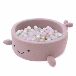 Bollhav Shelly Boucle Whale MeowBaby Rosa med 200 bollar