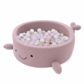 Bollhav Shelly Boucle Whale MeowBaby Rosa med 200 bollar