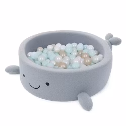 Bollhav Shelly Boucle Whale MeowBaby Blå med 200 bollar