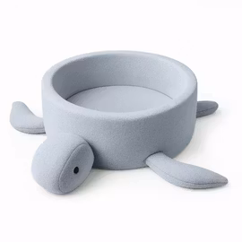 Bollhav Shelly Boucle Turtle Ball Pit MeowBaby Blå med 200 bollar