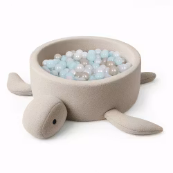 Bollhav Shelly Boucle Turtle Ball Pit MeowBaby Beige med 200 bollar