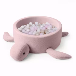 Bollhav Shelly Boucle Turtle Ball Pit MeowBaby Rosa med 200 bollar