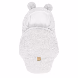 Sovpåse med huva och björnöron MeowBaby Bearly Vit
