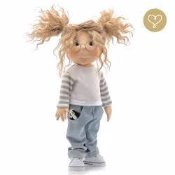 Stor handgjord docka 38 cm Ajma