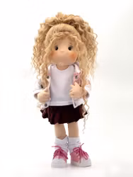 Stor handgjord docka 38 cm Didi