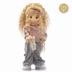 Stor handgjord docka 38 cm Dolly