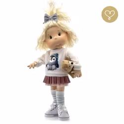 Stor handgjord docka 38 cm Nora