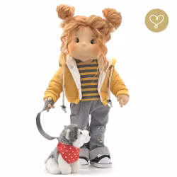 Stor handgjord docka 38 cm Sabina