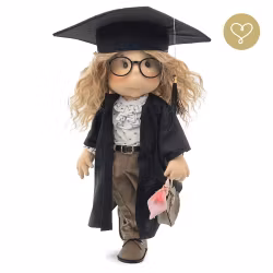 Stor handgjord docka 38 cm Birgitta