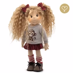 Stor handgjord docka 38 cm Ida