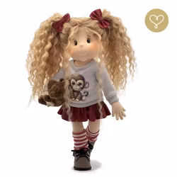 Stor handgjord docka 38 cm Ida