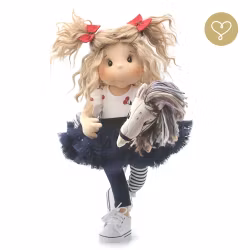 Stor handgjord docka 38 cm Christina