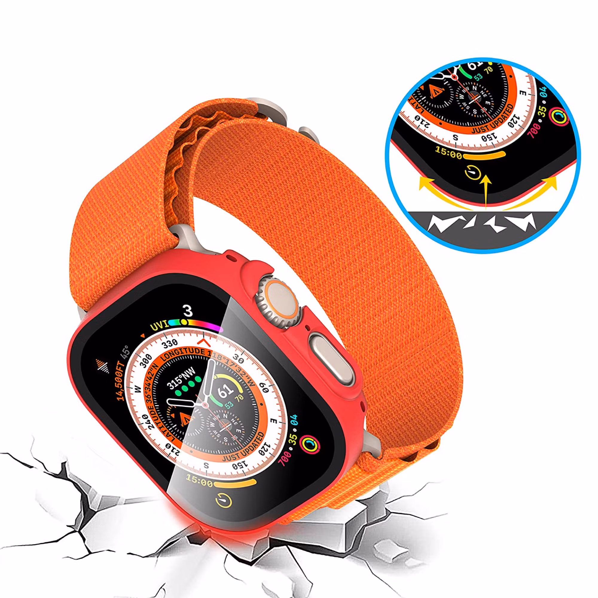 Red • Apple Watch Ultra Skal