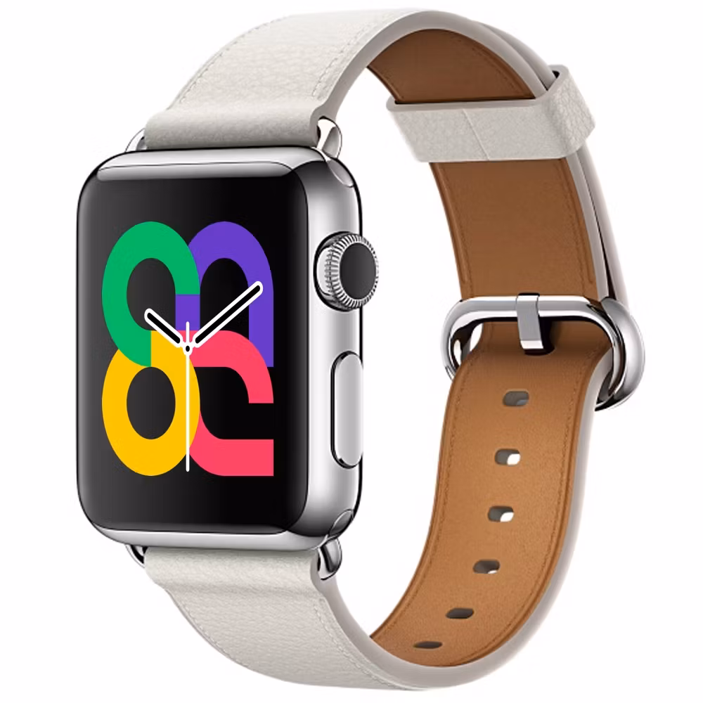 White - Classic Buckle • Apple Watch Armband
