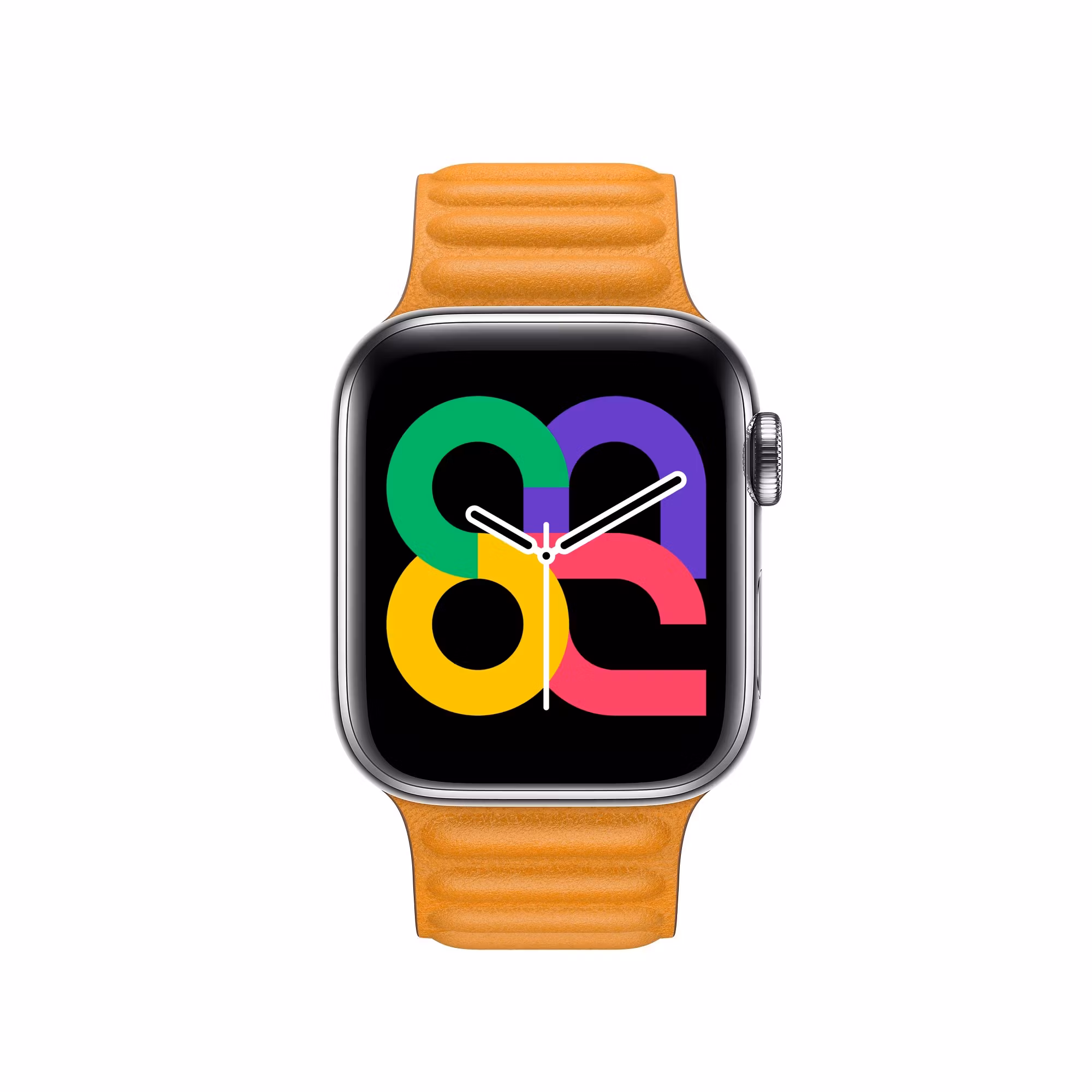 California Poppy - Leather Link • Apple Watch Armband