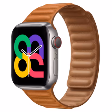 Golden Brown - Leather Link • Apple Watch Armband