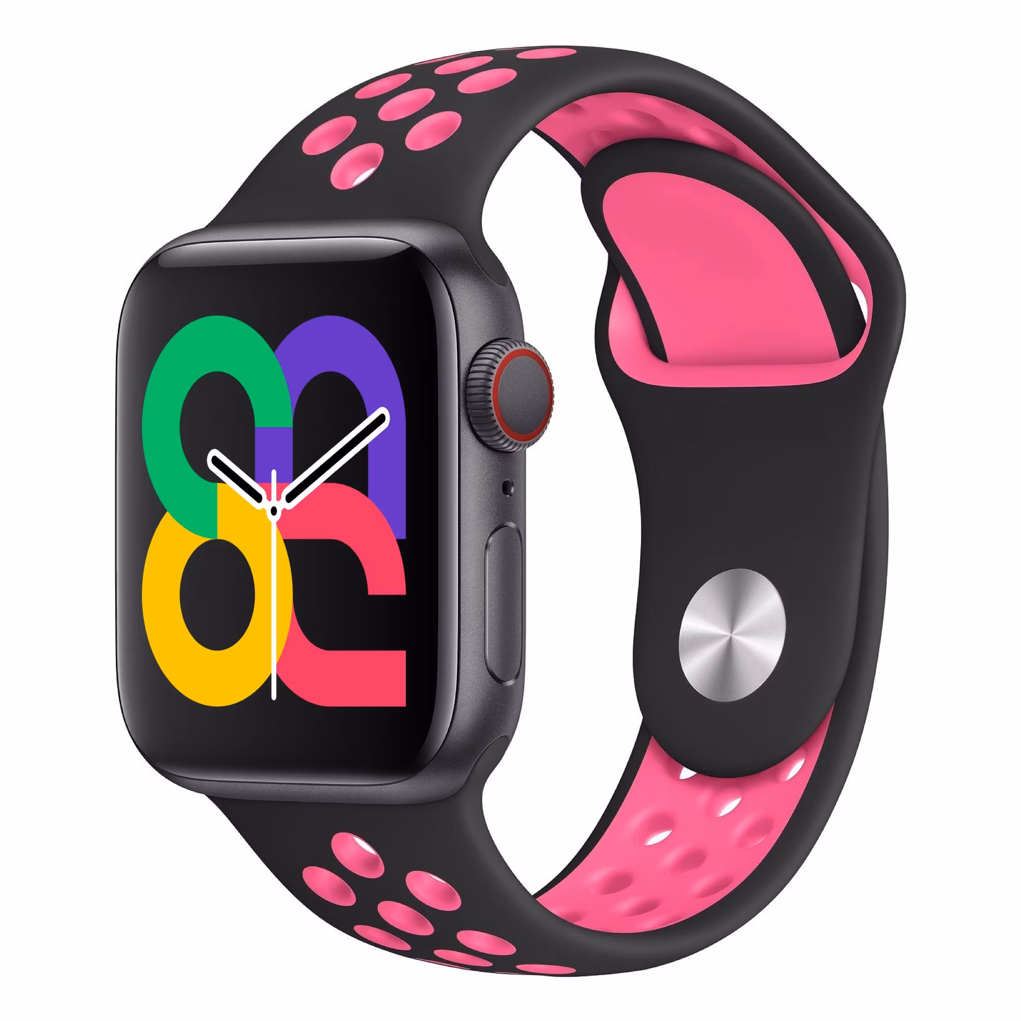 Black / Pink Blast - Sport Band • Apple Watch Armband