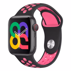 Black / Pink Blast - Sport Band • Apple Watch Armband