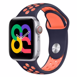 Blue Black / Bright Mango - Sport Band • Apple Watch Armband