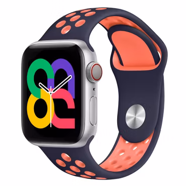 Blue Black / Bright Mango - Sport Band • Apple Watch Armband