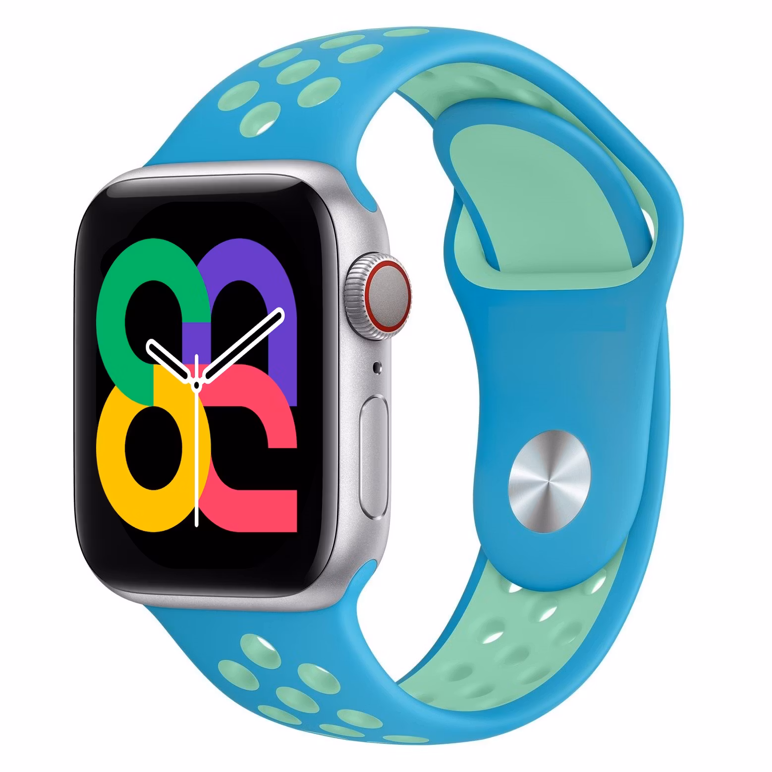 Chlorine Blue / Green Glow - Sport Band • Apple Watch Armband