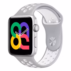 Platinum / White - Sport Band • Apple Watch Armband